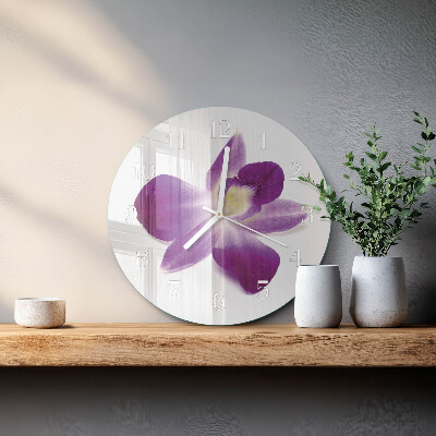 Orologio rotondo Fiore di orchidea