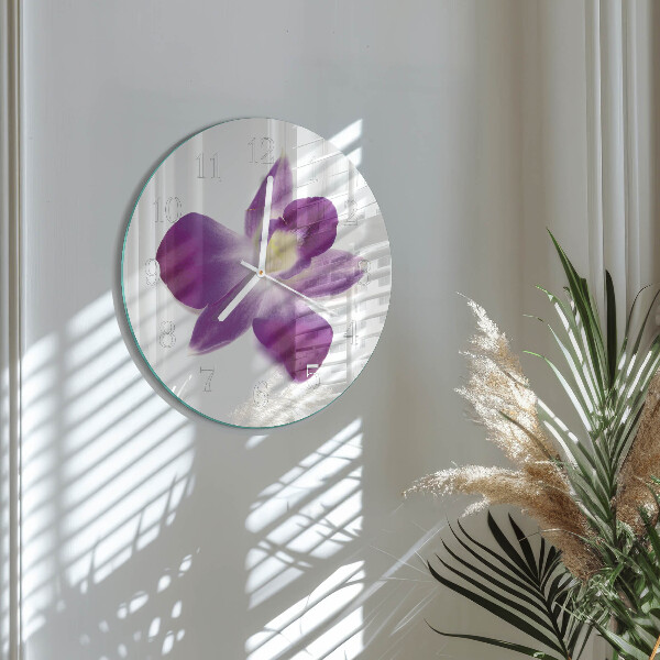 Orologio rotondo Fiore di orchidea