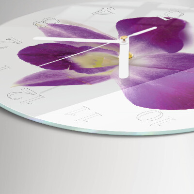 Orologio rotondo Fiore di orchidea