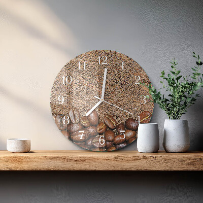 Orologio rotondo chicchi di caffè