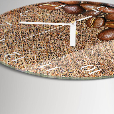 Orologio rotondo chicchi di caffè