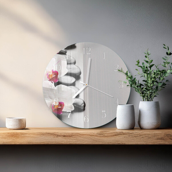 Orologio rotondo Pietre per orchidee