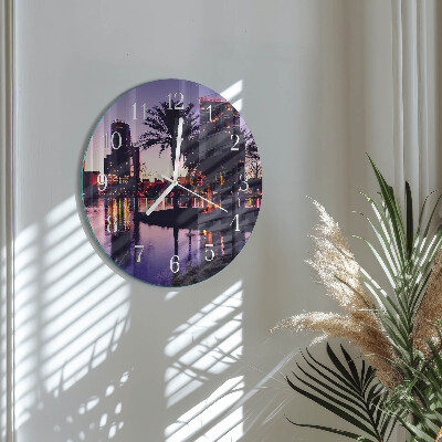 Orologio rotondo Palme della Florida