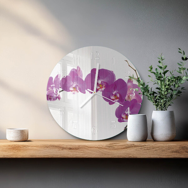 Orologio rotondo Orchidea