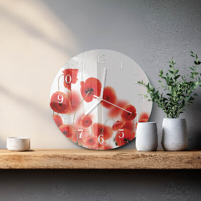 Orologio rotondo Papaveri