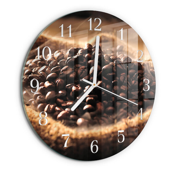 Orologio rotondo chicchi di caffè