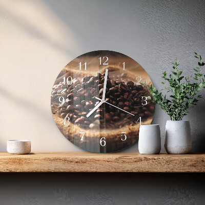 Orologio rotondo chicchi di caffè