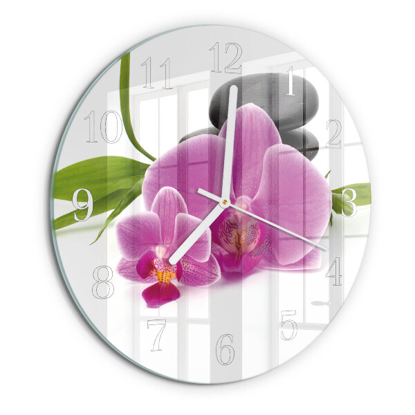 Orologio rotondo Orchidea