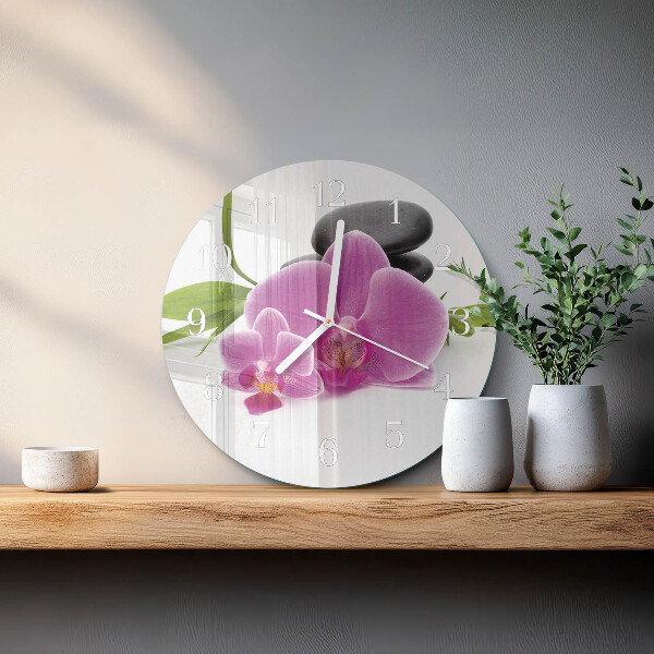 Orologio rotondo Orchidea