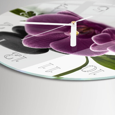Orologio rotondo Orchidea