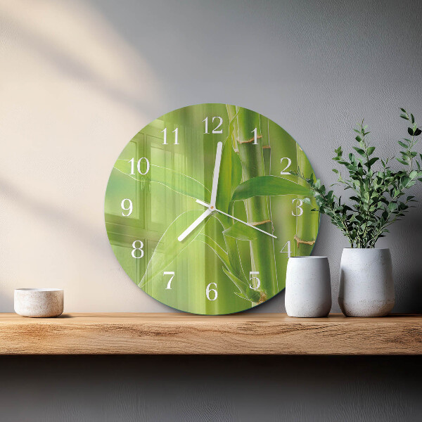 Orologio rotondo Pianta di bambù