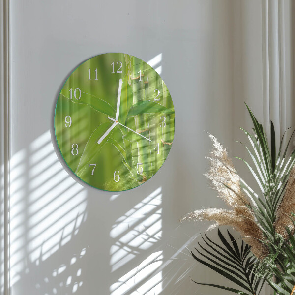 Orologio rotondo Pianta di bambù