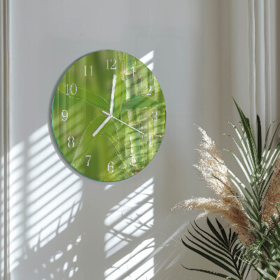 Orologio rotondo Pianta di bambù