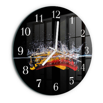 Orologio rotondo peperoncini