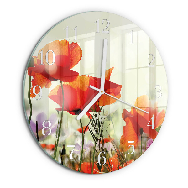 Orologio rotondo Papaveri