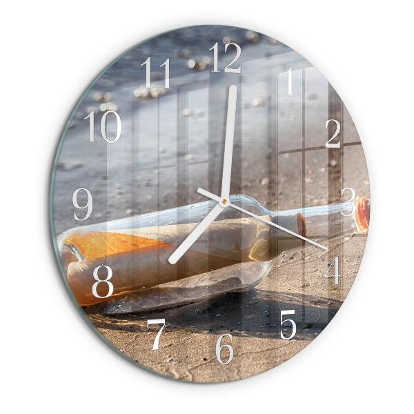 Orologio rotondo Lettera in bottiglia
