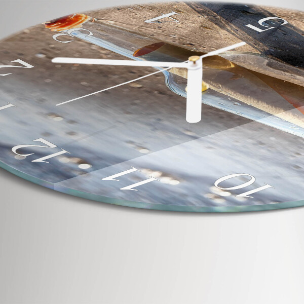 Orologio rotondo Lettera in bottiglia