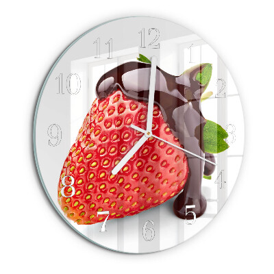 Orologio rotondo Cioccolato alla fragola