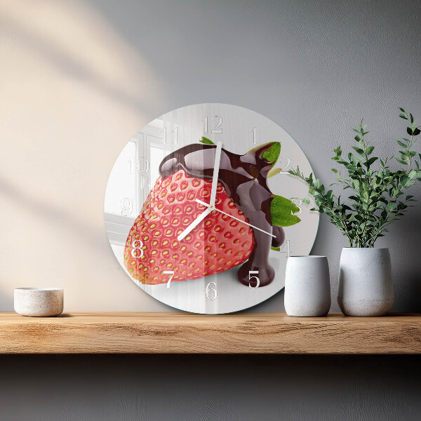 Orologio rotondo Cioccolato alla fragola
