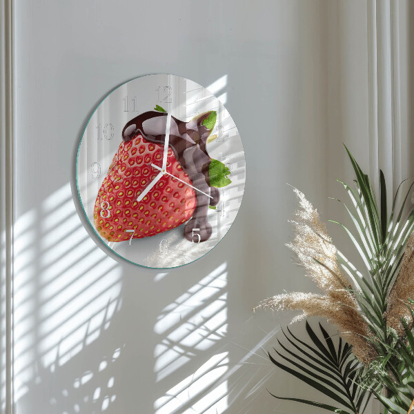 Orologio rotondo Cioccolato alla fragola