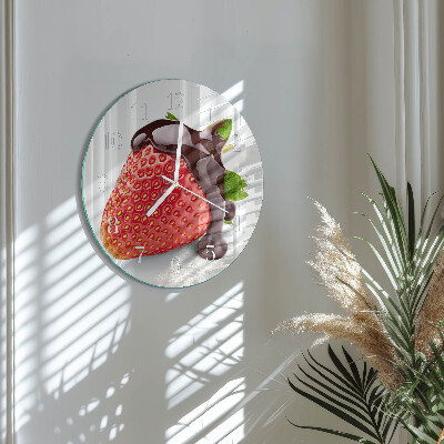 Orologio rotondo Cioccolato alla fragola