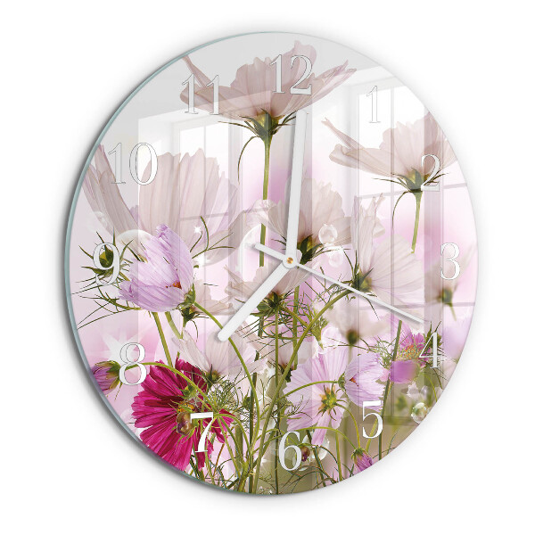 Orologio rotondo Fiori di cosmo