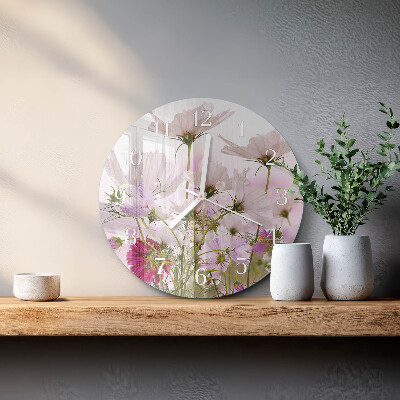 Orologio rotondo Fiori di cosmo