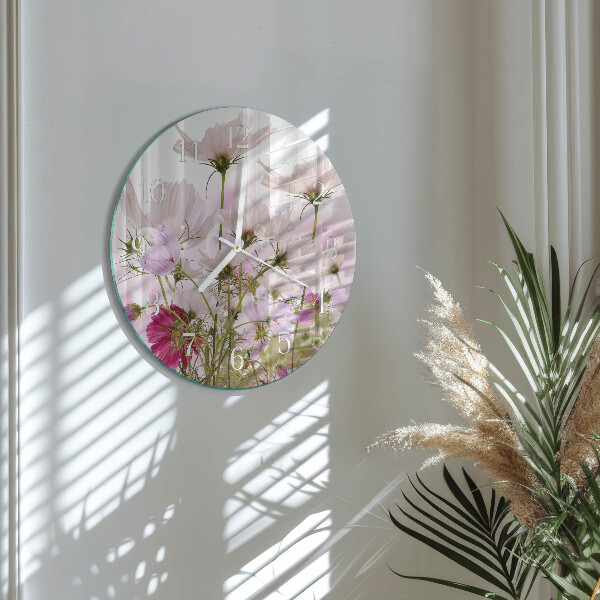 Orologio rotondo Fiori di cosmo