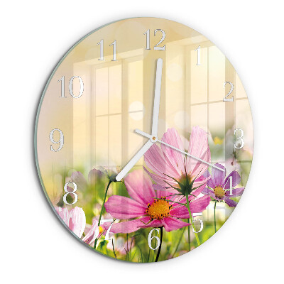 Orologio rotondo Fiori di cosmo