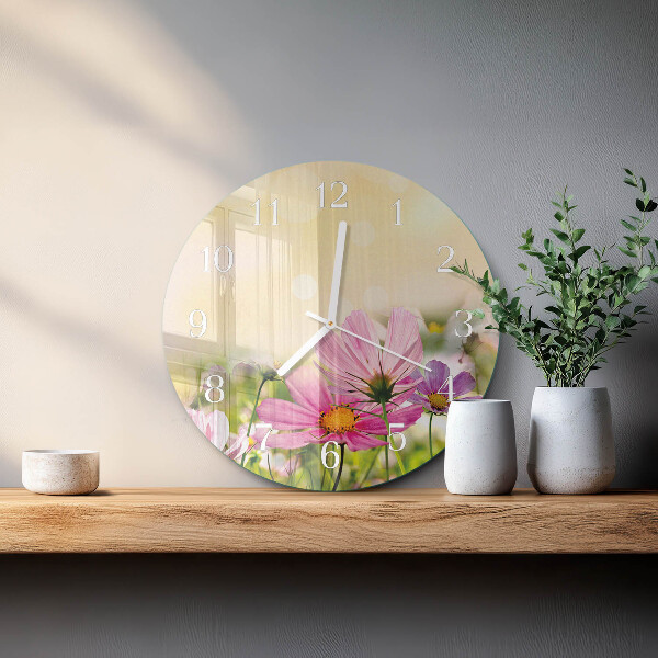 Orologio rotondo Fiori di cosmo