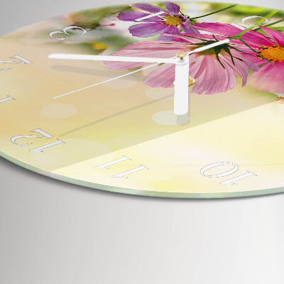 Orologio rotondo Fiori di cosmo