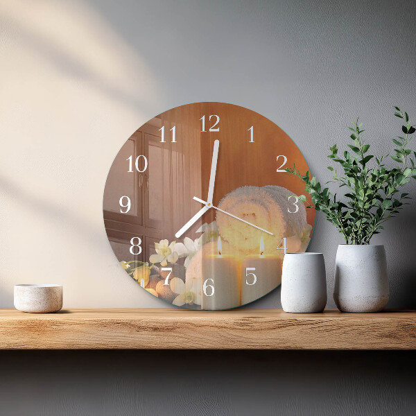 Orologio rotondo Candele da spa