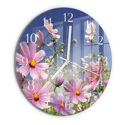 Orologio rotondo Fiori di cosmo