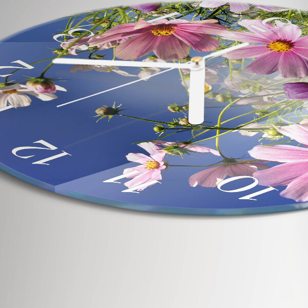 Orologio rotondo Fiori di cosmo