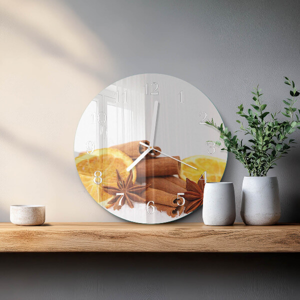 Orologio rotondo Vaniglia con limone