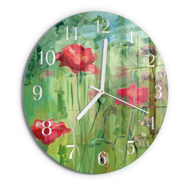Orologio rotondo Papaveri
