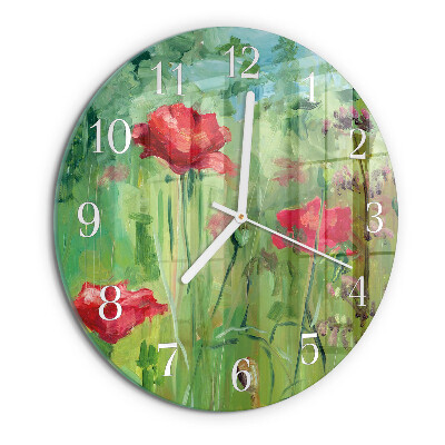 Orologio rotondo Papaveri