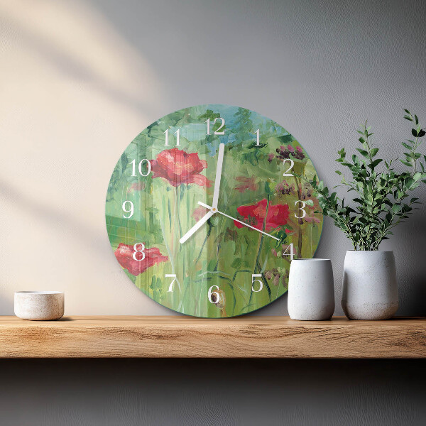 Orologio rotondo Papaveri