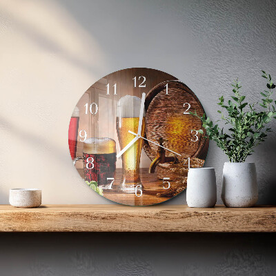 Orologio rotondo Barile di birra