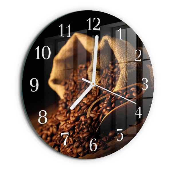 Orologio rotondo chicchi di caffè