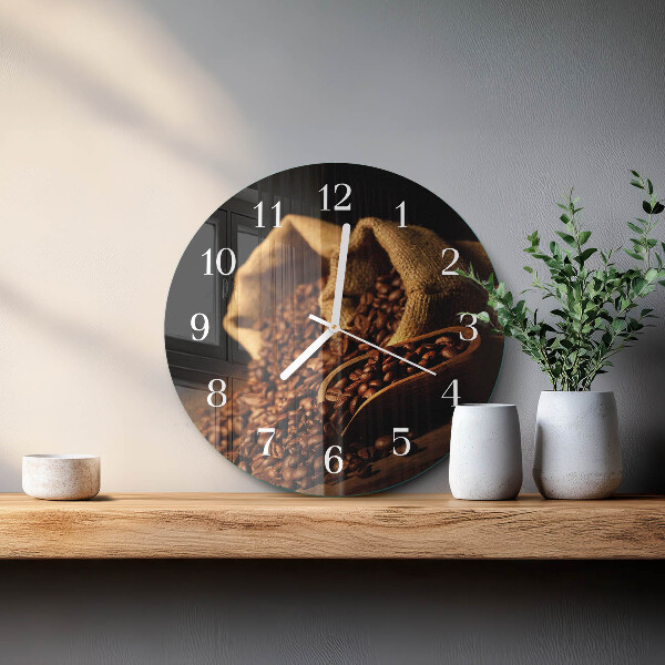Orologio rotondo chicchi di caffè