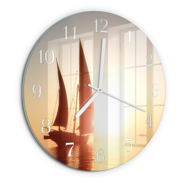 Orologio rotondo Barca a vela