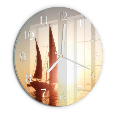 Orologio rotondo Barca a vela