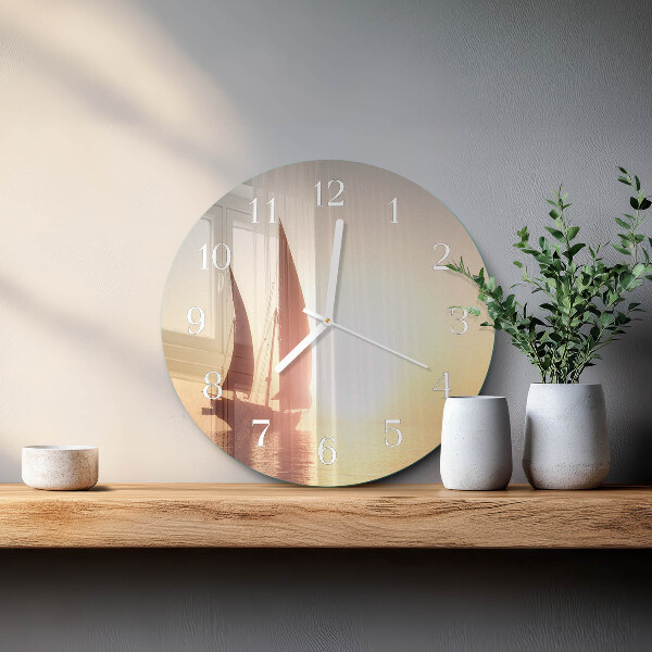 Orologio rotondo Barca a vela