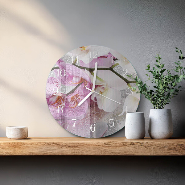 Orologio rotondo Orchidea