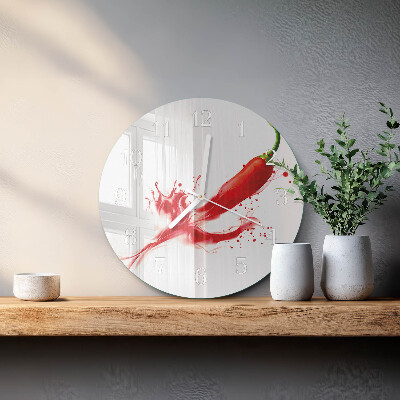 Orologio rotondo peperoncino