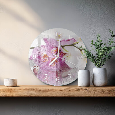 Orologio rotondo Orchidea