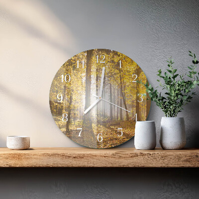 Orologio rotondo Autunno nella foresta