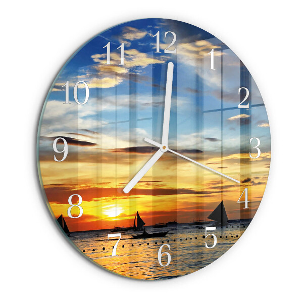 Orologio rotondo Tramonto