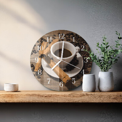 Orologio rotondo Caffè alla cannella